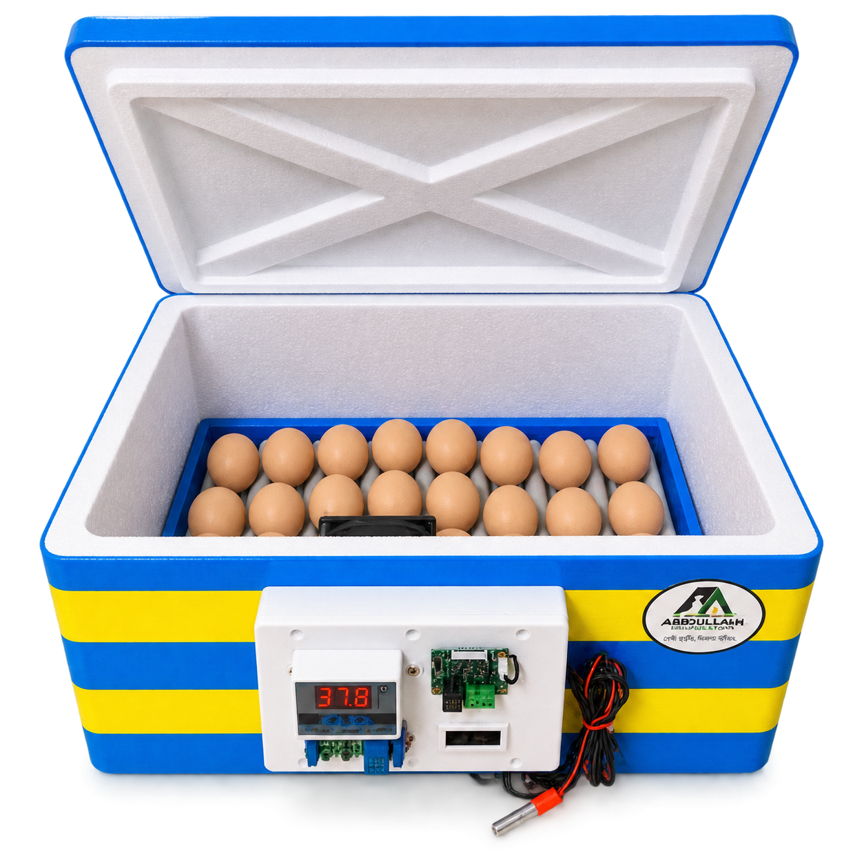 Full auto incubator machine for hatching 40 eggs AC + DC
