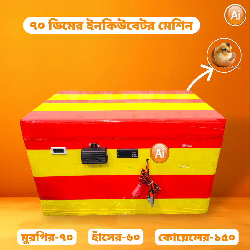 ৭০ ডিমের ইনকিউবেটর মেশিন – 70 Egg Hatching Incubator Machine