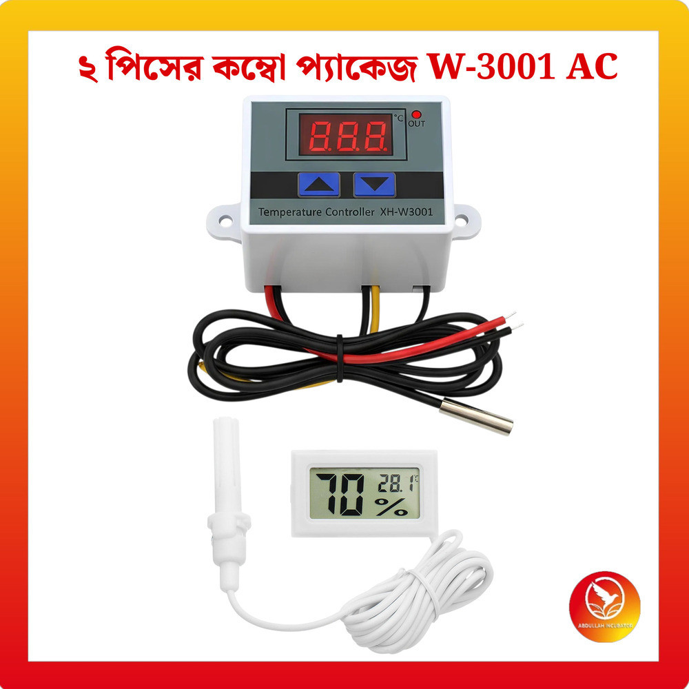 W3001 AC Temperature Controller & Hygrometer Combo Bangladesh