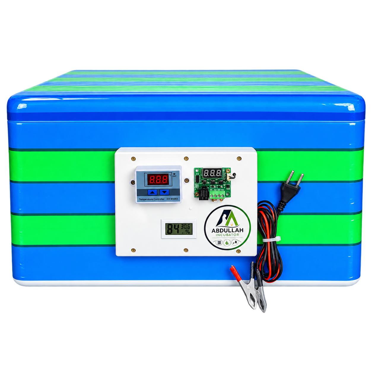 Semi-auto incubator machine for hatching 70 eggs. ? AC + DC