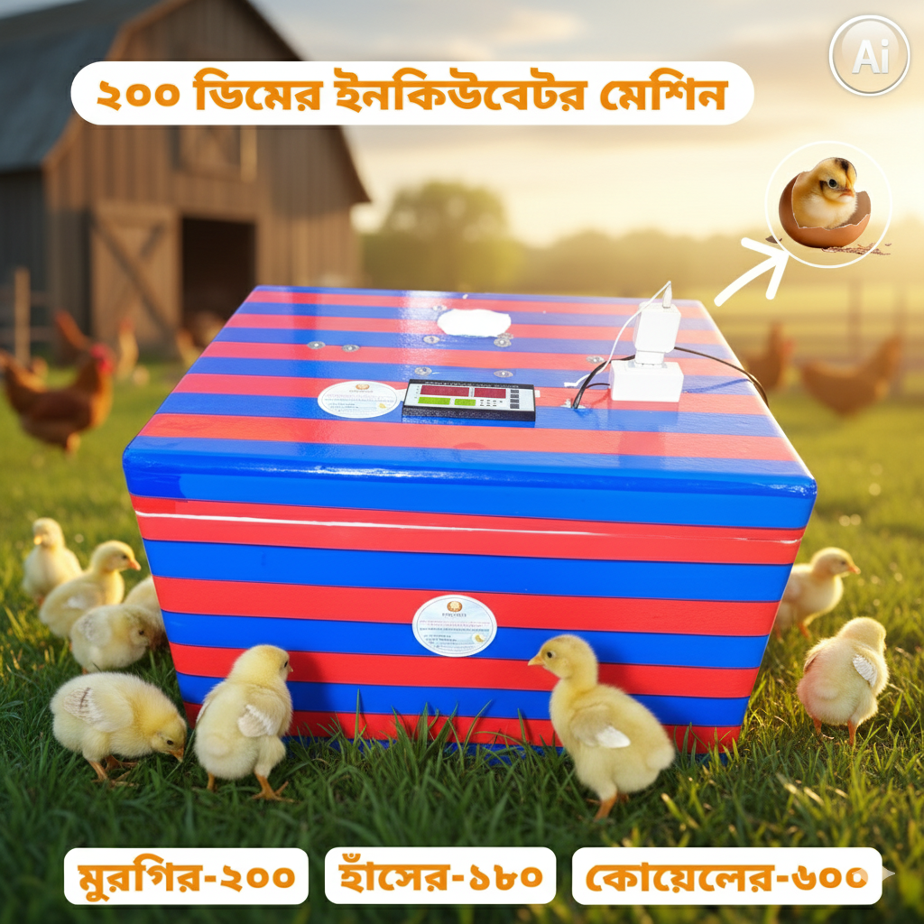 ২০০ ডিমের ইনকিউবেটর মেশিন – 200 Egg Hatching Incubator Machine