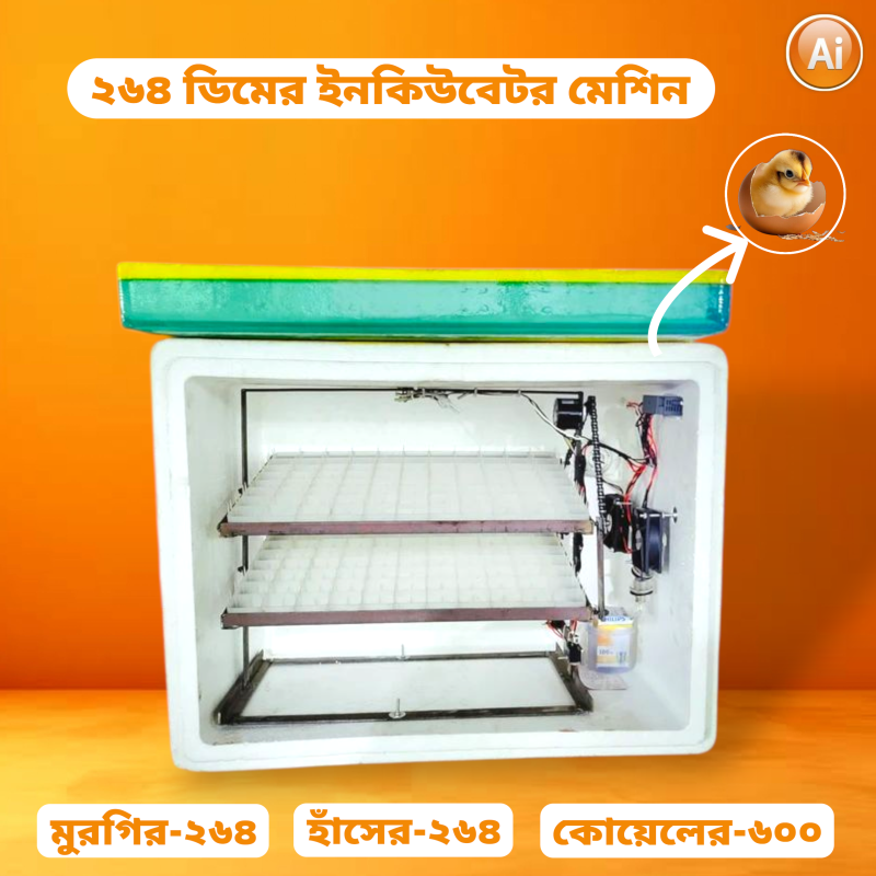 ২৬৪ ডিমের ইনকিউবেটর মেশিন – 264 Egg Hatching Incubator Machine