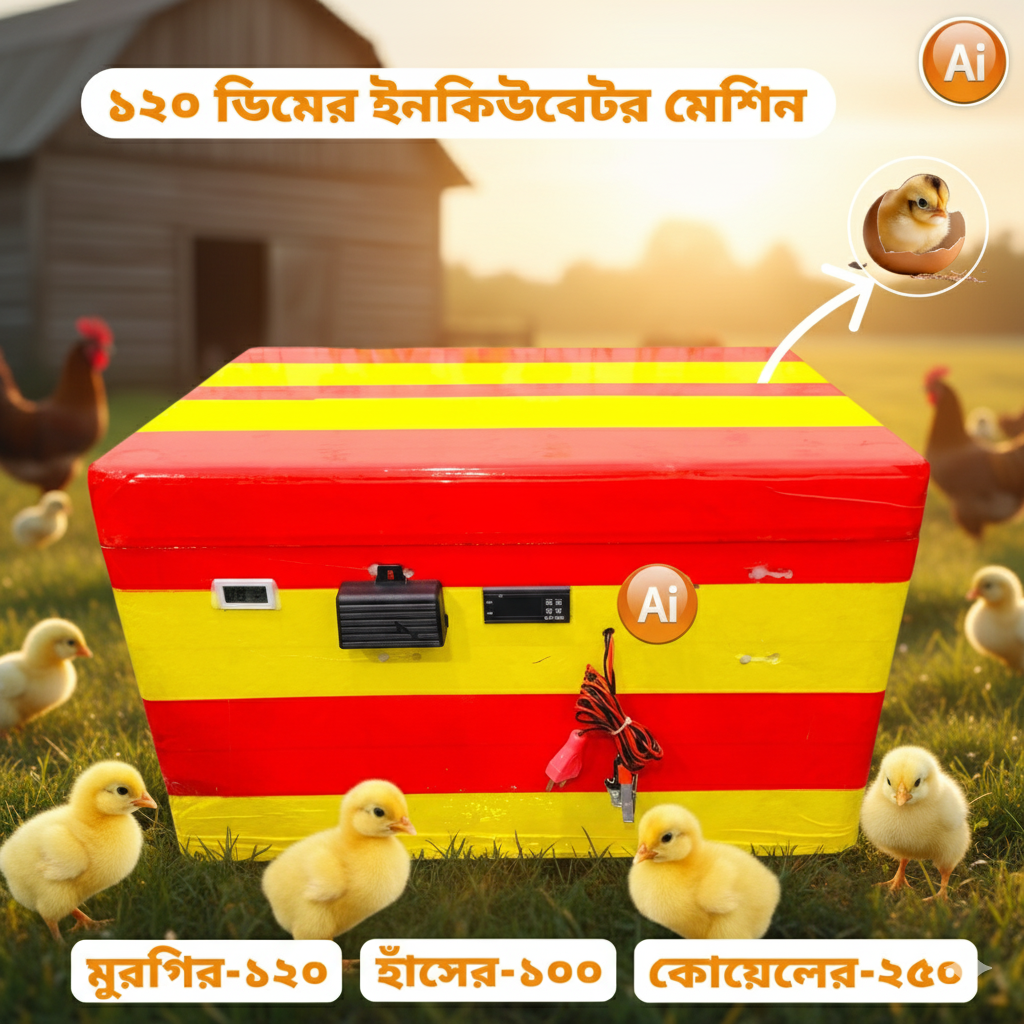 ১২০ ডিমের ইনকিউবেটর মেশিন – 120 Egg Hatching Incubator Machine