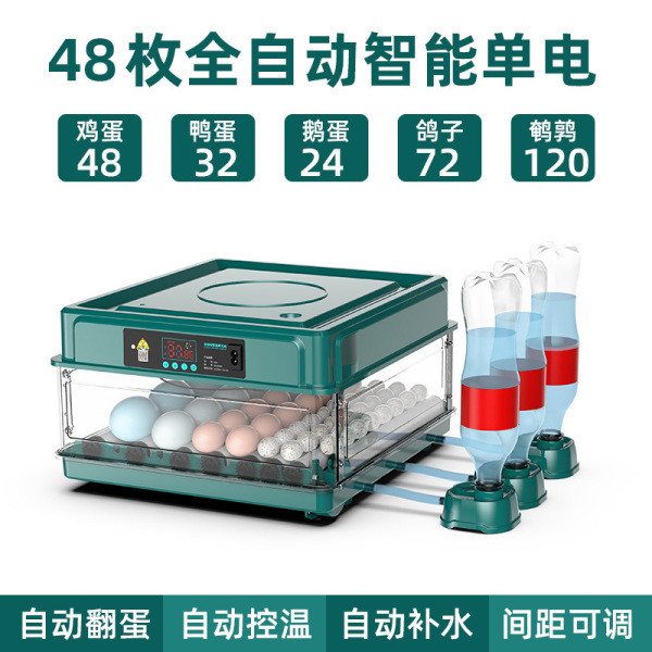 Fully Automatic Smart Home 36-48 Eggs Small Chicken Incubator Automatic Egg Turning High Incubation Rate Small Constant Temperature Egg Incubator